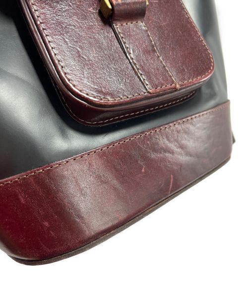 BearaBeara（ベアラベアラ）BearaBeara (ベアラベアラ) レザーリュック ブラウン×ブラックの古着・服飾アイテム