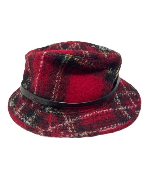 BURBERRY BLUE LABEL（バーバリー ブルー レーベル）BURBERRY BLUE LABEL (バーバリー ブルー レーベル) ウールハット レッドの古着・服飾アイテム