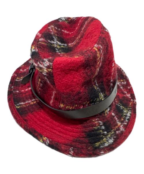 BURBERRY BLUE LABEL（バーバリー ブルー レーベル）BURBERRY BLUE LABEL (バーバリー ブルー レーベル) ウールハット レッドの古着・服飾アイテム