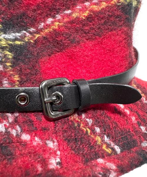 BURBERRY BLUE LABEL（バーバリー ブルー レーベル）BURBERRY BLUE LABEL (バーバリー ブルー レーベル) ウールハット レッドの古着・服飾アイテム