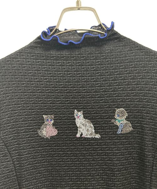 伊太利屋（イタリヤ）伊太利屋 (イタリヤ) カットソー ブラック サイズ:11の古着・服飾アイテム