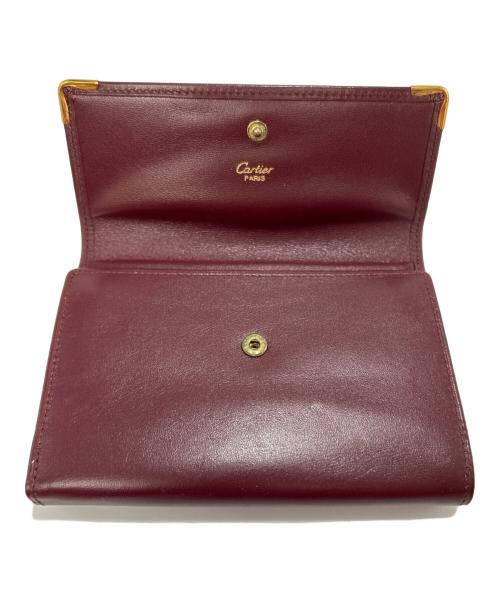 Cartier（カルティエ）Cartier (カルティエ) 3つ折り財布 ボルドーの古着・服飾アイテム