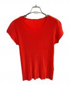 PLEATS PLEASEプリーツプリーズ）の古着「ノースリーブカットソー」｜レッド・オレンジ系