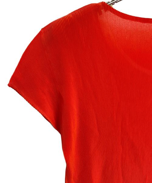 PLEATS PLEASE（プリーツプリーズ）PLEATS PLEASE (プリーツプリーズ) ノースリーブカットソー レッド・オレンジ系 サイズ:03の古着・服飾アイテム