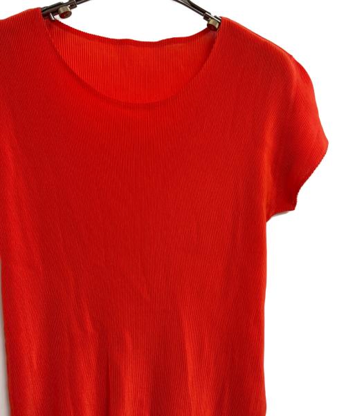 PLEATS PLEASE（プリーツプリーズ）PLEATS PLEASE (プリーツプリーズ) ノースリーブカットソー レッド・オレンジ系 サイズ:03の古着・服飾アイテム