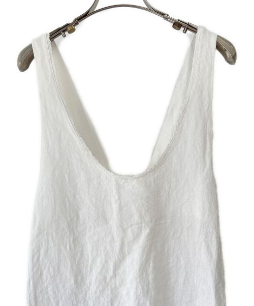 Samansa Mos2（サマンサモスモス）Samansa Mos2 (サマンサモスモス) 【立川限定】裾フリルエプロンワンピース オフホワイト サイズ:フリー 未使用品の古着・服飾アイテム