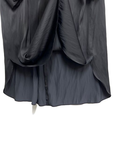 1er Arrondissement（プルミエ アロンディスモン）1er Arrondissement (プルミエ アロンディスモン) サテンバックボウタイワンピース ブラック サイズ:38の古着・服飾アイテム