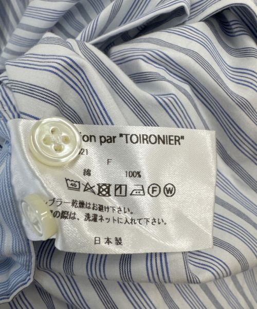 Toironier（トワロニエ）Toironier (トワロニエ) レイヤードシャツ ブルー×ホワイト サイズ:Fの古着・服飾アイテム