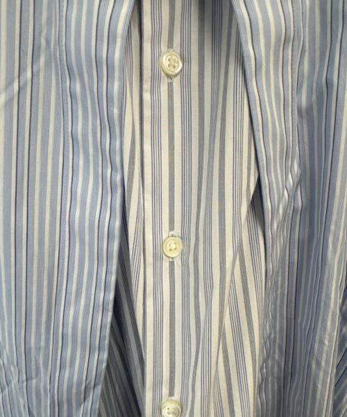 Toironier（トワロニエ）Toironier (トワロニエ) レイヤードシャツ ブルー×ホワイト サイズ:Fの古着・服飾アイテム