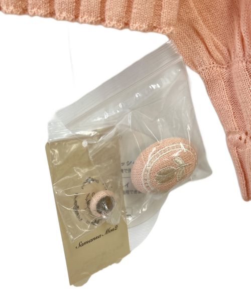 Samansa Mos2（サマンサモスモス）Samansa Mos2 (サマンサモスモス) ゆべし お花ブローチ付ニット ピンク サイズ:フリー 未使用品の古着・服飾アイテム