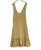 Samansa Mos2サマンサモスモス）の古着「【立川限定】裾フリルエプロンワンピース」｜ベージュ