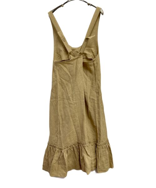 Samansa Mos2（サマンサモスモス）Samansa Mos2 (サマンサモスモス) 【立川限定】裾フリルエプロンワンピース ベージュ サイズ:フリー 未使用品の古着・服飾アイテム