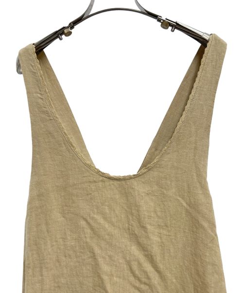 Samansa Mos2（サマンサモスモス）Samansa Mos2 (サマンサモスモス) 【立川限定】裾フリルエプロンワンピース ベージュ サイズ:フリー 未使用品の古着・服飾アイテム