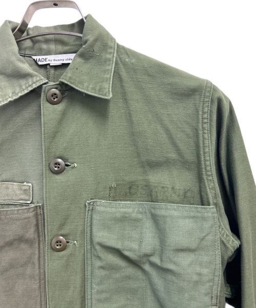 sunny side up（サニーサイドアップ）sunny side up (サニーサイドアップ) ミリタリーシャツジャケット グリーン サイズ:1の古着・服飾アイテム