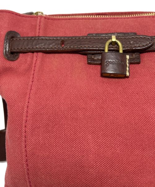 genten（ゲンテン）genten (ゲンテン) ショルダーバッグ レッド×ブラウンの古着・服飾アイテム