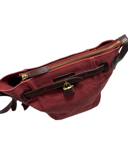 genten（ゲンテン）genten (ゲンテン) ショルダーバッグ レッド×ブラウンの古着・服飾アイテム