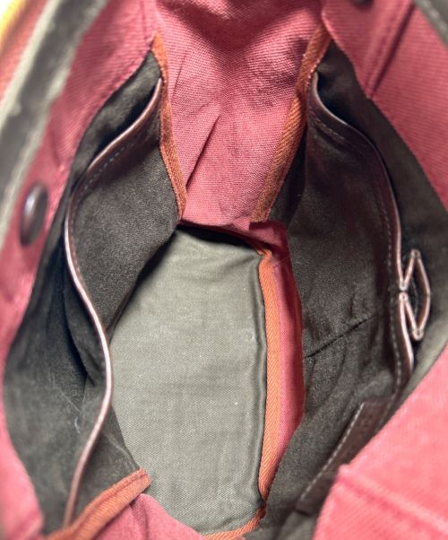 genten（ゲンテン）genten (ゲンテン) ショルダーバッグ レッド×ブラウンの古着・服飾アイテム