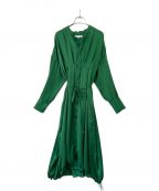 UN3D.アンスリード）の古着「バルーンシャツワンピース」｜グリーン
