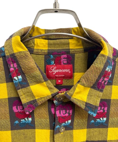 SUPREME（シュプリーム）SUPREME (シュプリーム) ローズバッファローシャツ イエロー サイズ:Mの古着・服飾アイテム