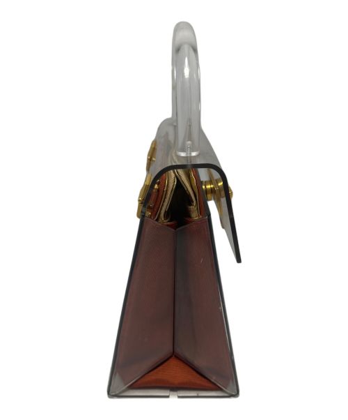 Salvatore Ferragamo（サルヴァトーレ フェラガモ）Salvatore Ferragamo (サルヴァトーレ フェラガモ) クリアハンドバッグ クリア×レッド系の古着・服飾アイテム