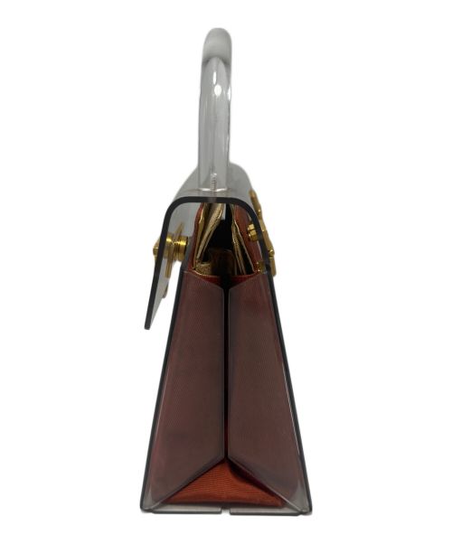Salvatore Ferragamo（サルヴァトーレ フェラガモ）Salvatore Ferragamo (サルヴァトーレ フェラガモ) クリアハンドバッグ クリア×レッド系の古着・服飾アイテム
