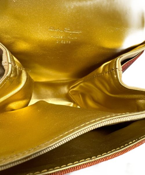 Salvatore Ferragamo（サルヴァトーレ フェラガモ）Salvatore Ferragamo (サルヴァトーレ フェラガモ) クリアハンドバッグ クリア×レッド系の古着・服飾アイテム