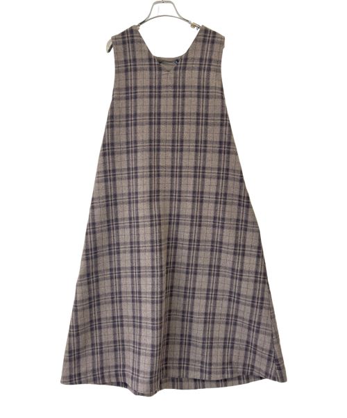 TSUHARU by samansa Mos2（ツハル バイ サマンサモスモス）TSUHARU by samansa Mos2 (ツハル バイ サマンサモスモス) tukuroi by SUN VALLEY 【自由が丘限定】ウール混ノースリ前後2WAYワンピース ブラウン サイズ:フリー 未使用品の古着・服飾アイテム