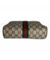 中古・古着 GUCCI (グッチ) セカンドバッグ ベージュ×ブラウン：15000円