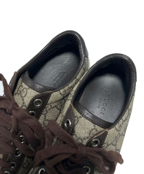 GUCCI（グッチ）GUCCI (グッチ) スニーカー ブラウン×ベージュ サイズ:35 1／2の古着・服飾アイテム
