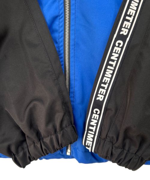 centimeter（センチメーター）centimeter (センチメーター) ナイロンジャケット ブルー×ブラック サイズ:Lの古着・服飾アイテム