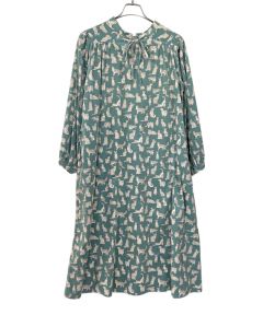 TSUHARU【Liberty】Meow柄細コールワンピース