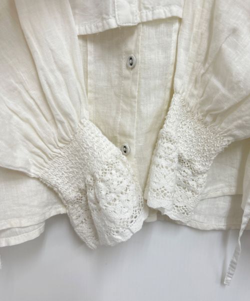 Samansa Mos2（サマンサモスモス）Samansa Mos2 (サマンサモスモス) kazumi (カズミ) レースベスト&リネンブラウス オフホワイト サイズ:フリー 未使用品の古着・服飾アイテム