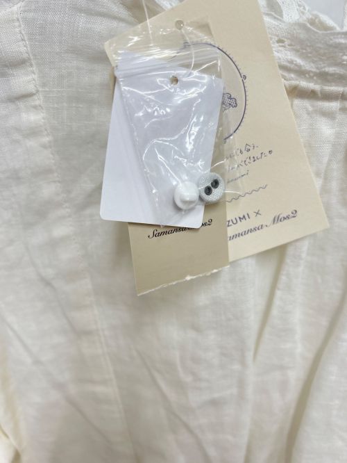 Samansa Mos2（サマンサモスモス）Samansa Mos2 (サマンサモスモス) kazumi (カズミ) レースベスト&リネンブラウス オフホワイト サイズ:フリー 未使用品の古着・服飾アイテム