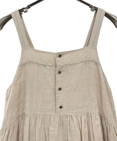 TSUHARU by samansa Mos2（ツハル バイ サマンサモスモス）TSUHARU by samansa Mos2 (ツハル バイ サマンサモスモス) くり抜きパーツレース貼りワンピース ベージュ サイズ:F 未使用品の古着・服飾アイテム