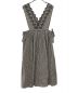 Samansa Mos2 (サマンサモスモス) 綿麻スカラップノースリーブワンピース チャコールグレー サイズ:M 未使用品：3000円