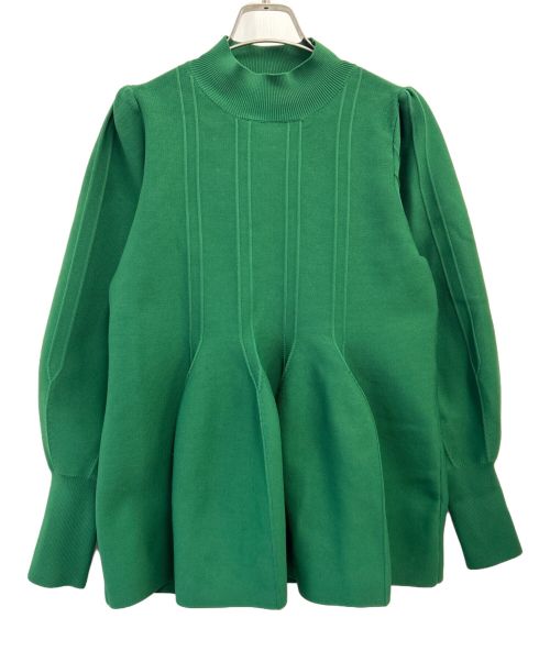 Ameri（アメリ）Ameri (アメリ) コンストラクティヴニットトップ グリーン サイズ:Fの古着・服飾アイテム