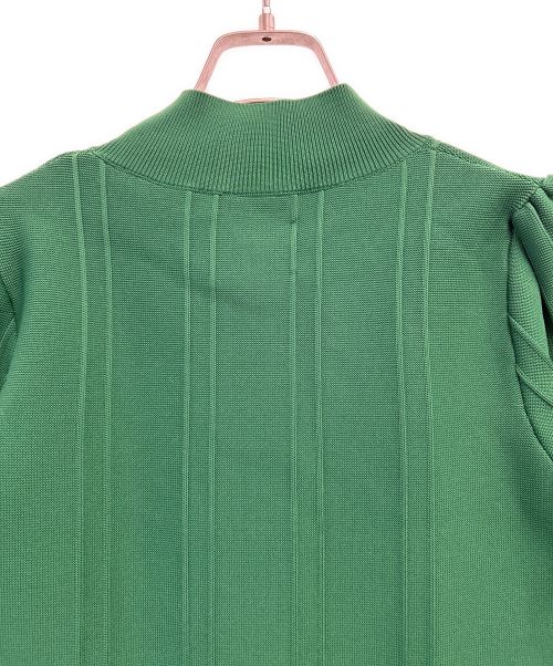 Ameri（アメリ）Ameri (アメリ) コンストラクティヴニットトップ グリーン サイズ:Fの古着・服飾アイテム