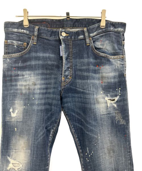 DSQUARED2（ディースクエアード）DSQUARED2 (ディースクエアード) スケータースキニーデニム インディゴ サイズ:54の古着・服飾アイテム