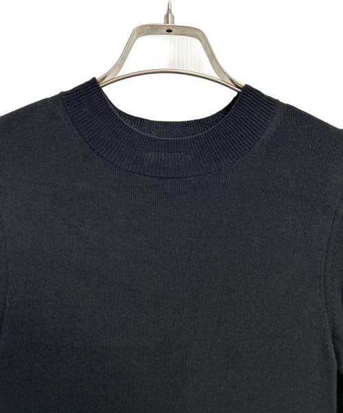 FRAY ID（フレイ アイディー）FRAY ID (フレイ アイディー) プリーツシャーリングニットコンビワンピース ブラック サイズ:Fの古着・服飾アイテム