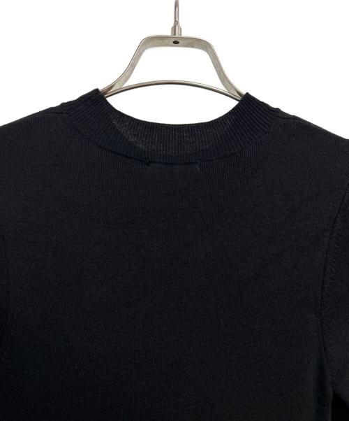 FRAY ID（フレイ アイディー）FRAY ID (フレイ アイディー) プリーツシャーリングニットコンビワンピース ブラック サイズ:Fの古着・服飾アイテム