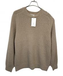 BEAUTY&YOUTH（ビューティーアンドユース）の古着「クルーネックバブルニット」｜ベージュ