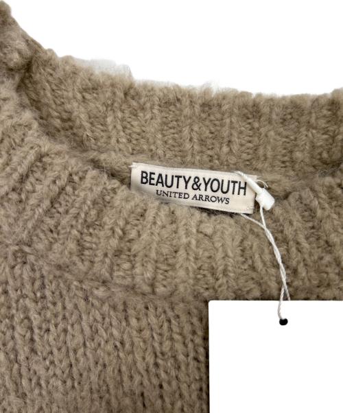 BEAUTY&YOUTH（ビューティーアンドユース）BEAUTY&YOUTH (ビューティーアンドユース) クルーネックバブルニット ベージュ サイズ:XL 未使用品の古着・服飾アイテム