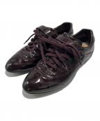 LOUIS VUITTONルイ ヴィトン）の古着「エナメルスニーカー」｜バーガンディー