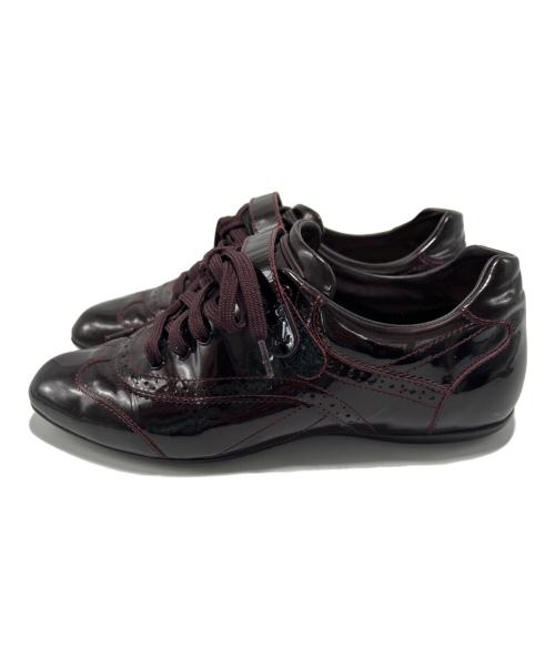 LOUIS VUITTON（ルイ ヴィトン）LOUIS VUITTON (ルイ ヴィトン) エナメルスニーカー バーガンディー サイズ:35 1/2の古着・服飾アイテム
