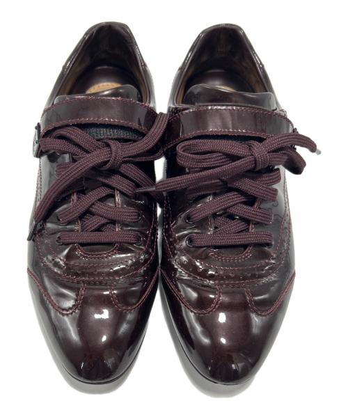 LOUIS VUITTON（ルイ ヴィトン）LOUIS VUITTON (ルイ ヴィトン) エナメルスニーカー バーガンディー サイズ:35 1/2の古着・服飾アイテム