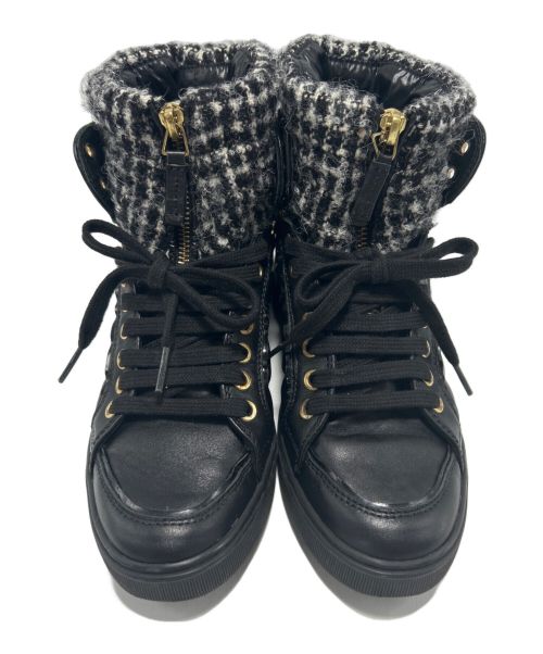 MONCLER（モンクレール）MONCLER (モンクレール) ハイカットスニーカー ブラック サイズ:36の古着・服飾アイテム