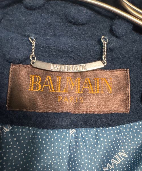 BALMAIN（バルマン）BALMAIN (バルマン) コート ネイビー サイズ:Mの古着・服飾アイテム