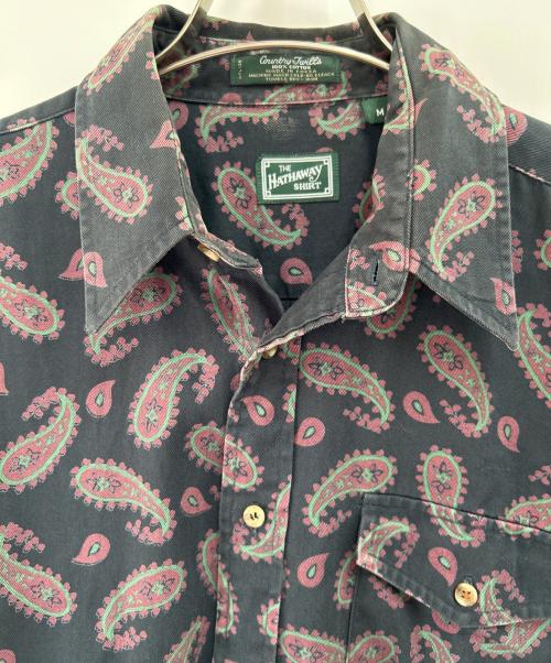 THE HATHAWAY SHIRT（ハサウェイ）THE HATHAWAY SHIRT (ハサウェイ) 総柄シャツ ネイビー サイズ:Mの古着・服飾アイテム