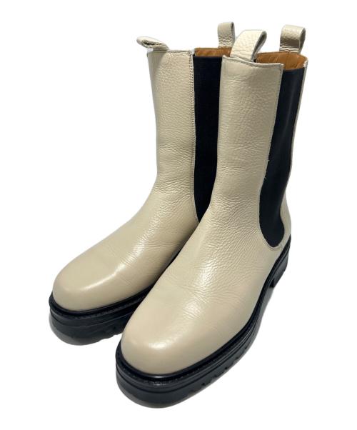CORSO ROMA 9（コルソローマノーヴェ）CORSO ROMA 9 (コルソローマノーヴェ) サイドゴアブーツ アイボリー サイズ:38の古着・服飾アイテム