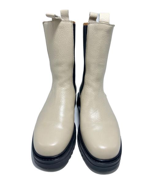 CORSO ROMA 9（コルソローマノーヴェ）CORSO ROMA 9 (コルソローマノーヴェ) サイドゴアブーツ アイボリー サイズ:38の古着・服飾アイテム